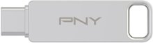 PNY - 64GB DUO LINK USB 3.2 Type-C Dual Flash Drive - Silver