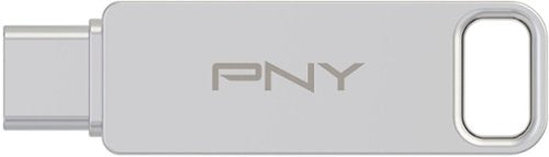 PNY - 64GB DUO LINK USB 3.2 Type-C Dual Flash Drive - Silver
