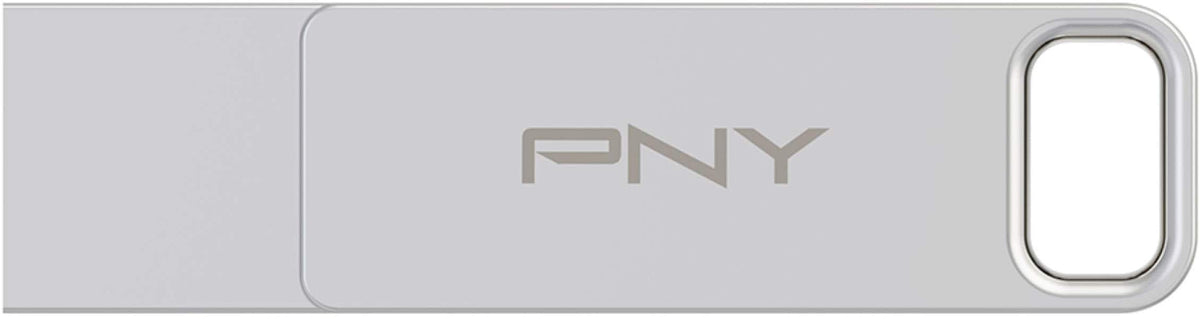 PNY - 64GB DUO LINK USB 3.2 Type-C Dual Flash Drive - Silver