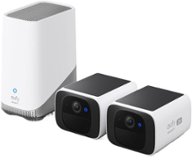 eufy - SoloCam S220, 2-Outdoor Wireless 2K Solar Powered Security Cameras with Homebase 3 - White
