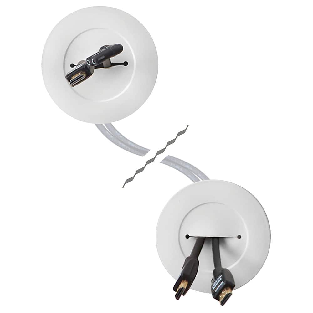 Sanus - 5-Piece 3-3/4-In X 3.75-In PVC Flat Screen TV Kit - White