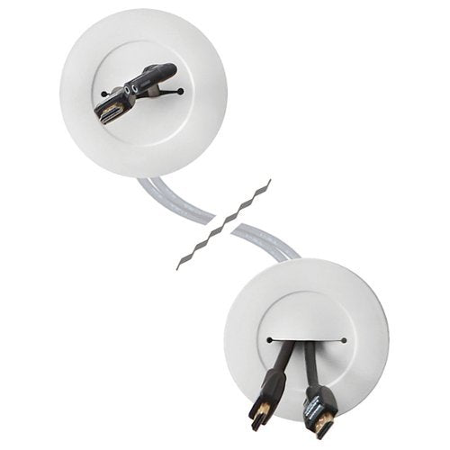 Sanus - 5-Piece 3-3/4-In X 3.75-In PVC Flat Screen TV Kit - White