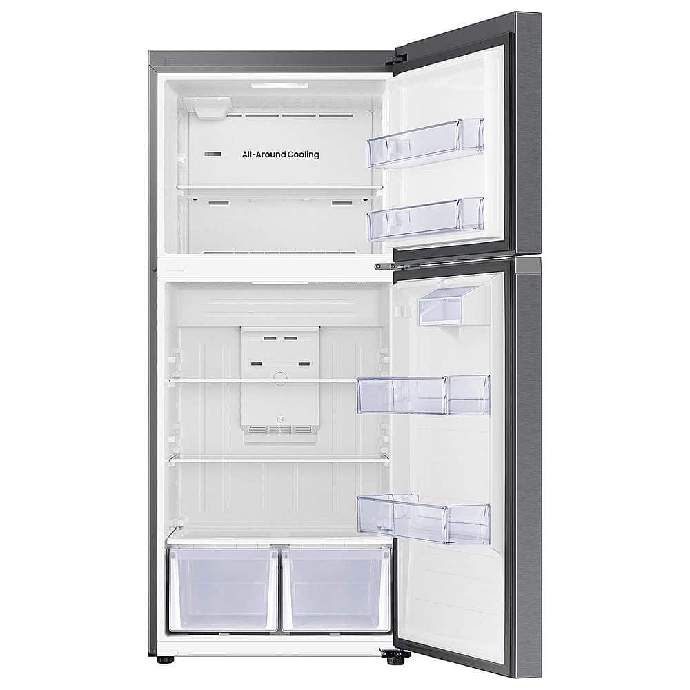 Samsung - 29 in. Wide 18 Cu. Ft. Top Freezer Smart Refrigerator with All-Around Cooling - Stainless Steel