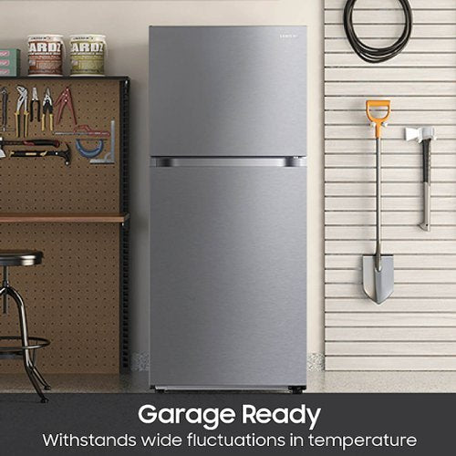 Samsung - 29 in. Wide 18 Cu. Ft. Top Freezer Smart Refrigerator with All-Around Cooling - Stainless Steel