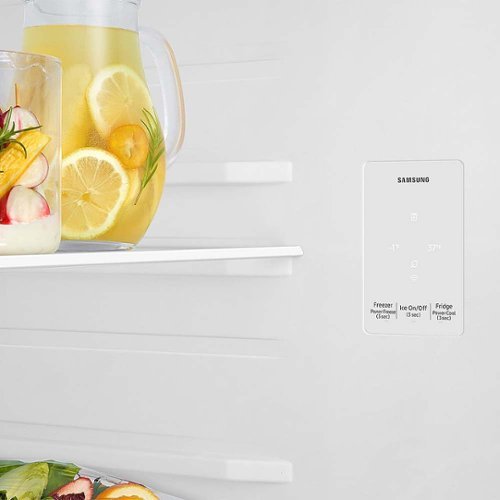 Samsung - 29 in. Wide 18 Cu. Ft. Top Freezer Smart Refrigerator with All-Around Cooling - Stainless Steel