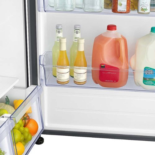 Samsung - 29 in. Wide 18 Cu. Ft. Top Freezer Smart Refrigerator with All-Around Cooling - Stainless Steel