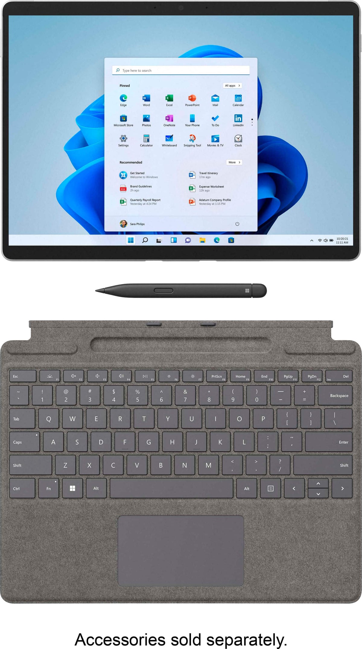 Microsoft - Geek Squad Certified Refurbished Surface Pro 8 – 13” Touch Screen – Intel Core i5 – 8GB Memory – 128GB SSD – Device Only - Platinum