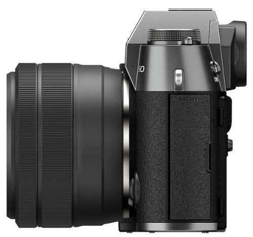 Fujifilm - X-T50 Mirrorless Camera with XC15-45mmF3.5-5.6 OIS PZ Lens - Charcoal Silver
