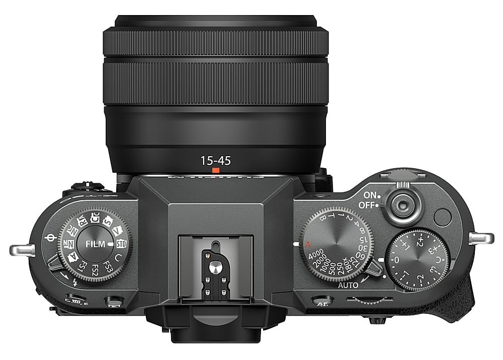Fujifilm - X-T50 Mirrorless Camera with XC15-45mmF3.5-5.6 OIS PZ Lens - Charcoal Silver