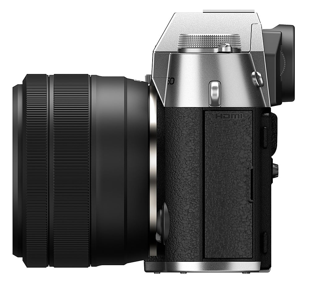 Fujifilm - X-T50 Mirrorless Camera with XC15-45mmF3.5-5.6 OIS PZ Lens - Silver