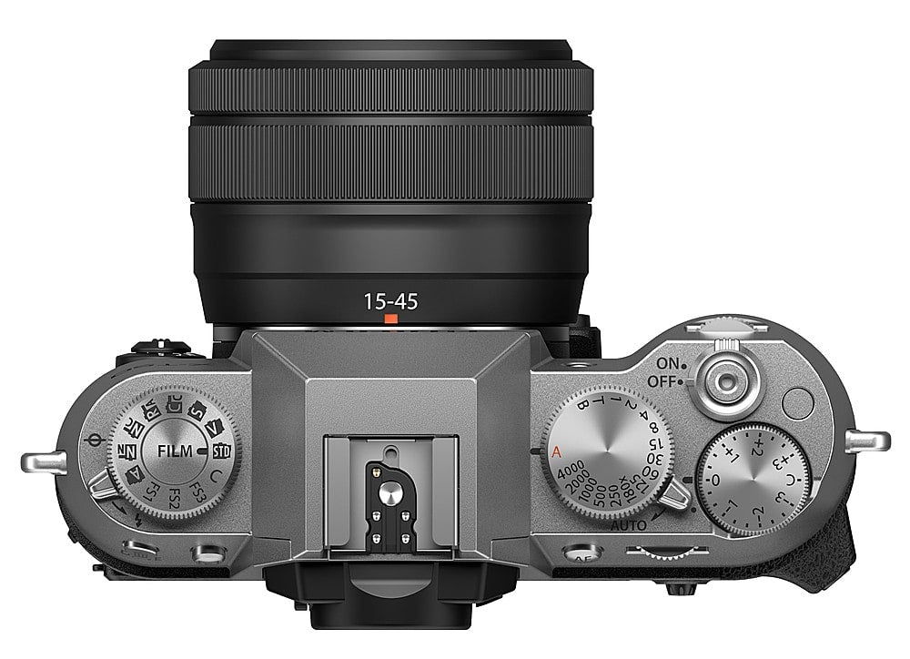 Fujifilm - X-T50 Mirrorless Camera with XC15-45mmF3.5-5.6 OIS PZ Lens - Silver