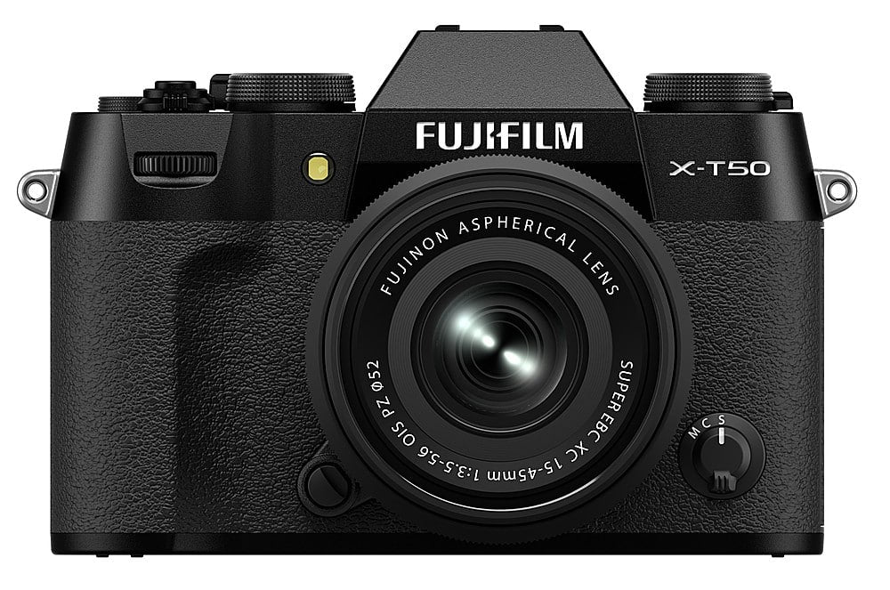Fujifilm - X-T50 Mirrorless Camera with XC15-45mmF3.5-5.6 OIS PZ Lens - Black