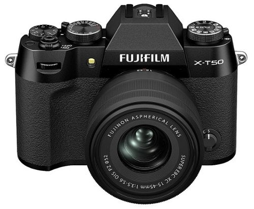 Fujifilm - X-T50 Mirrorless Camera with XC15-45mmF3.5-5.6 OIS PZ Lens - Black