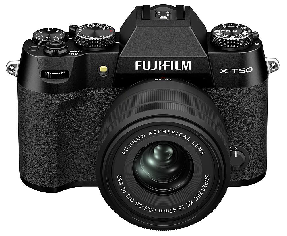 Fujifilm - X-T50 Mirrorless Camera with XC15-45mmF3.5-5.6 OIS PZ Lens - Black