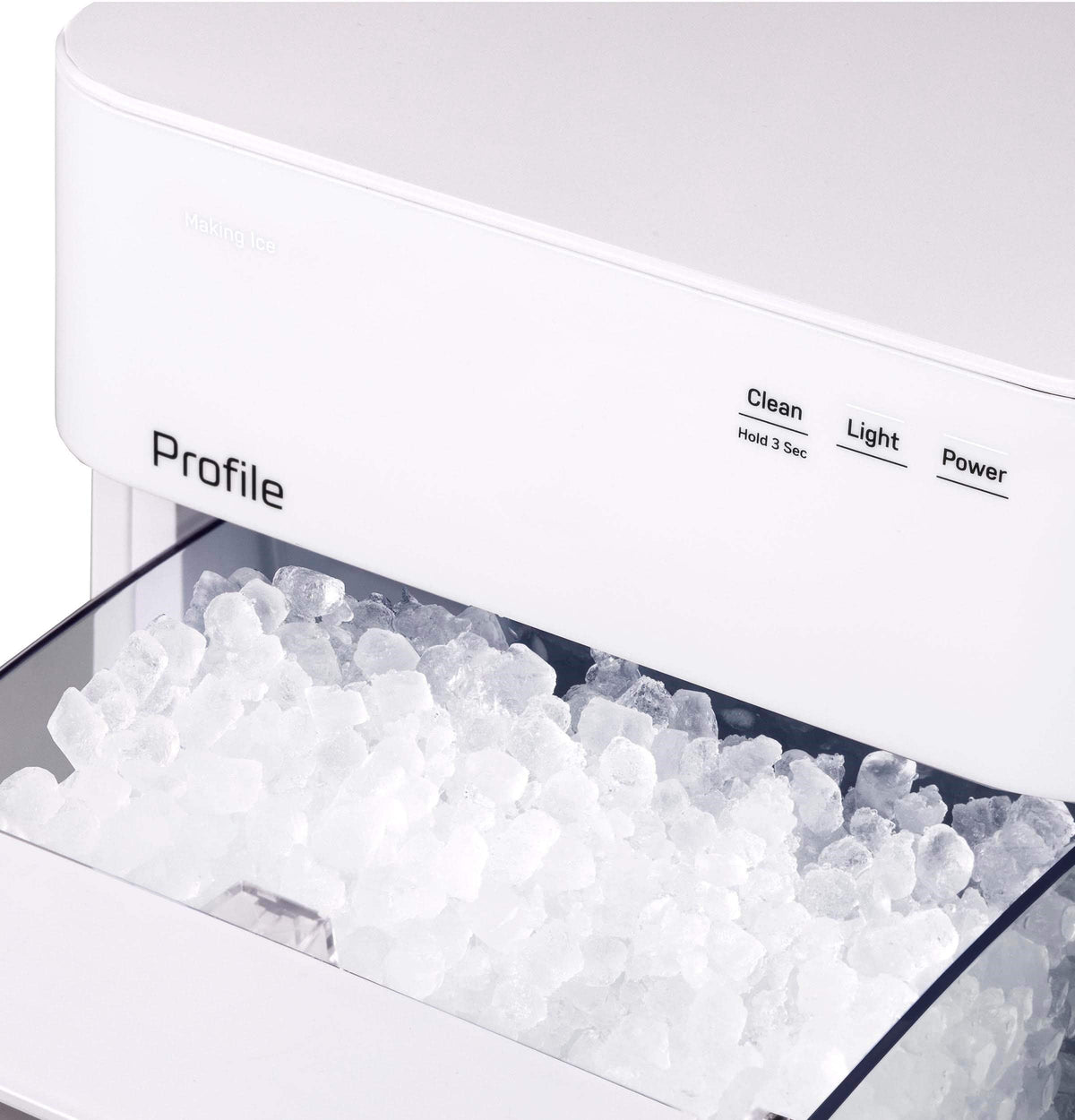 GE Profile - Opal 2.0 Ultra Nugget Ice Maker with Scale Inhibiting Filter - Stone White