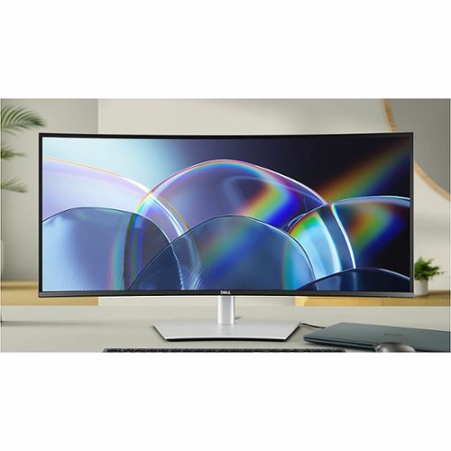Dell - 34.1" IPS LED Curved 120Hz Monitor (USB, HDMI) - Black/Silver
