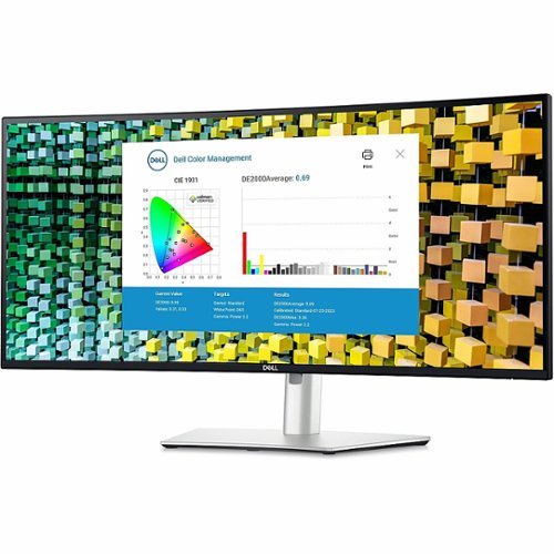 Dell - 34.1" IPS LED Curved 120Hz Monitor (USB, HDMI) - Black/Silver