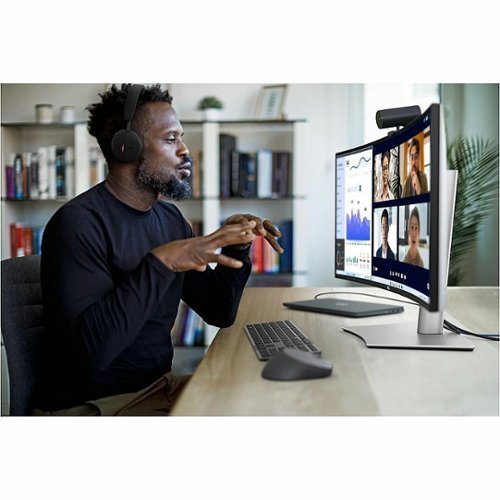 Dell - 34.1" IPS LED Curved 120Hz Monitor (USB, HDMI) - Black/Silver