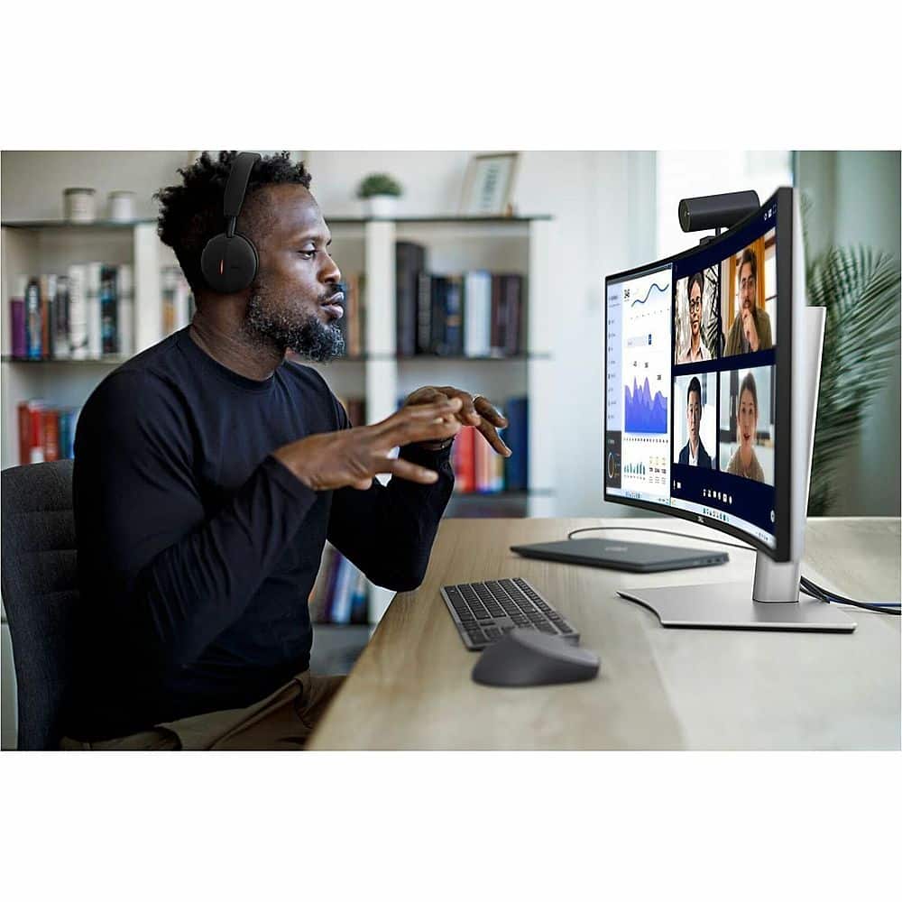 Dell - 34.1" IPS LED Curved 120Hz Monitor (USB, HDMI) - Black/Silver