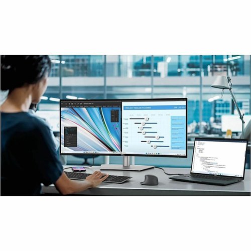 Dell - 34.1" IPS LED Curved 120Hz Monitor (USB, HDMI) - Black/Silver