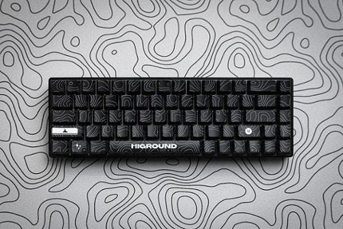 Higround - Basecamp 65 65% Wired Mechanical Lubed White Flame Linear Switch Gaming Keyboard with RGB Backlighting - Black Ice