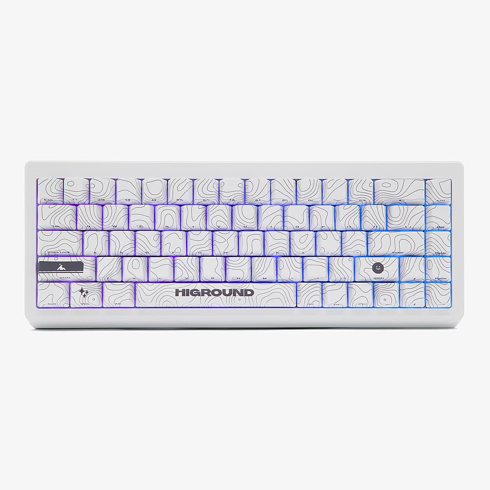 Higround - Summit 2.0 65 65% Wired Mechanical Lubed Dreamland Linear Switch Gaming Keyboard with RGB - Snow Stone