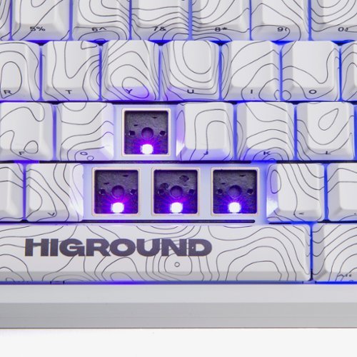 Higround - Summit 2.0 65 65% Wired Mechanical Lubed Dreamland Linear Switch Gaming Keyboard with RGB - Snow Stone