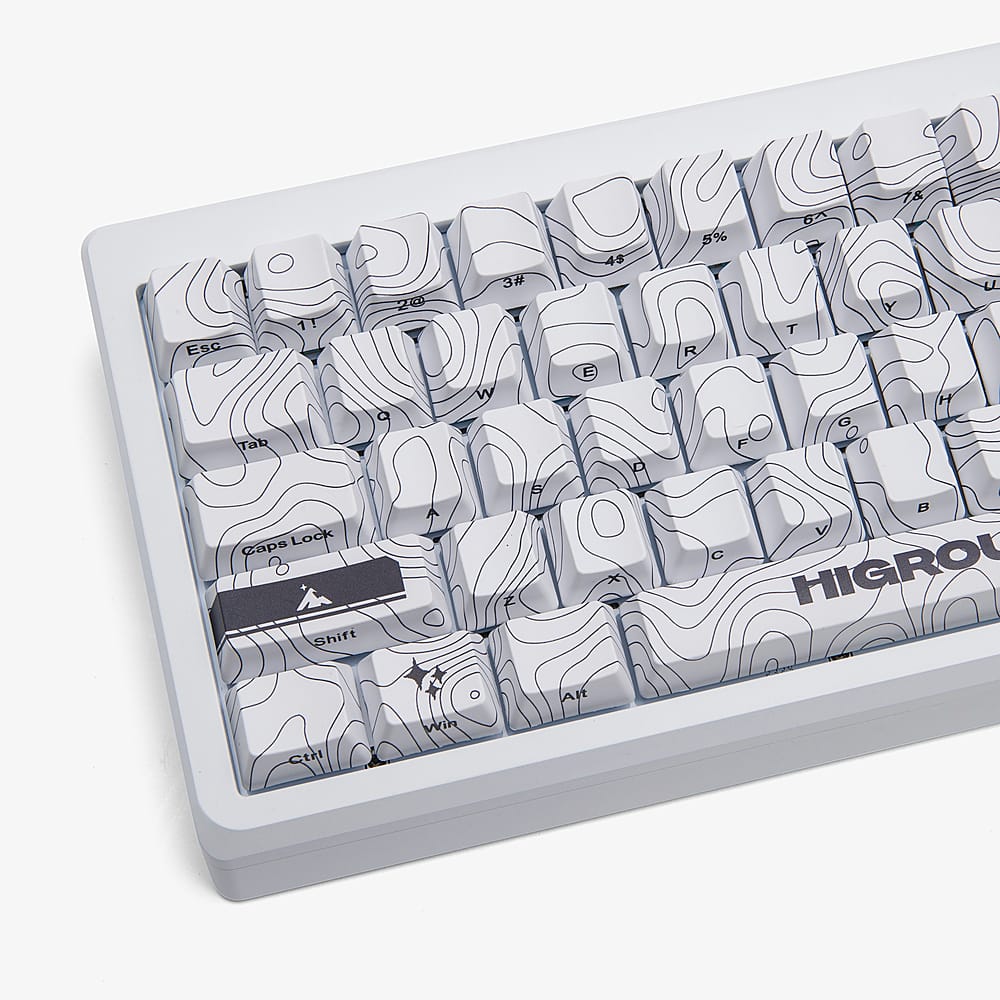Higround - Summit 2.0 65 65% Wired Mechanical Lubed Dreamland Linear Switch Gaming Keyboard with RGB - Snow Stone