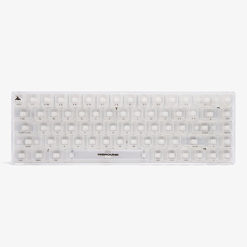 Higround - Basecamp 65 65% Wired Mechanical Lubed Flame Linear Switch Gaming Keyboard with RGB lighting - Opal