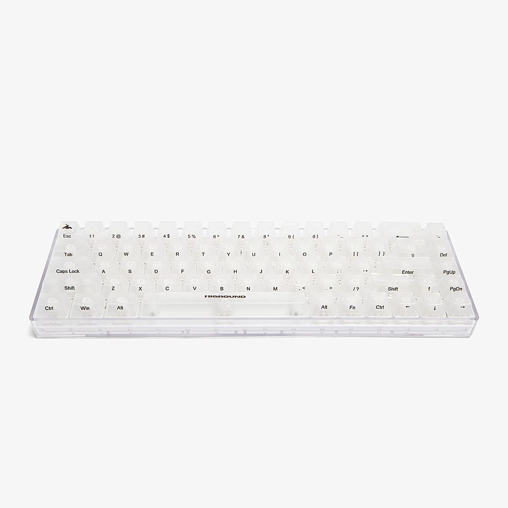 Higround - Basecamp 65 65% Wired Mechanical Lubed Flame Linear Switch Gaming Keyboard with RGB lighting - Opal