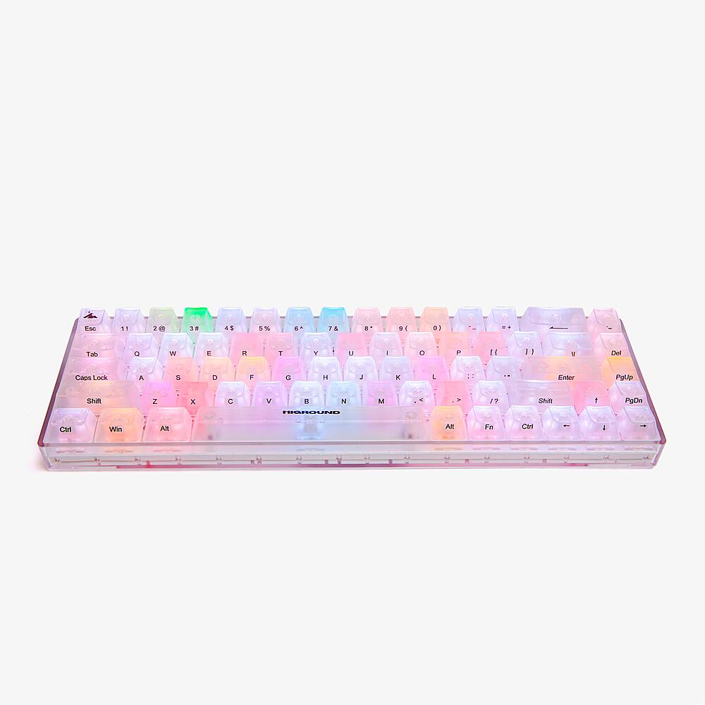Higround - Basecamp 65 65% Wired Mechanical Lubed Flame Linear Switch Gaming Keyboard with RGB lighting - Opal
