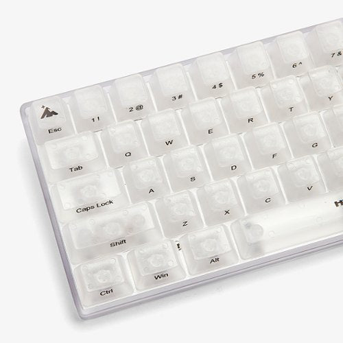 Higround - Basecamp 65 65% Wired Mechanical Lubed Flame Linear Switch Gaming Keyboard with RGB lighting - Opal