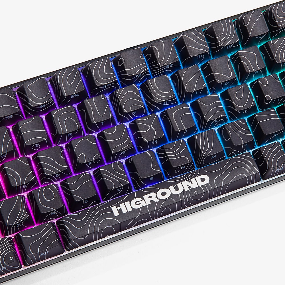 Higround - Performance 65 65% Wired Hall-Effect Linear Dynamic Actuation Switch Rapid Trigger Gaming Keyboard with RGB Lighting - Black Ice