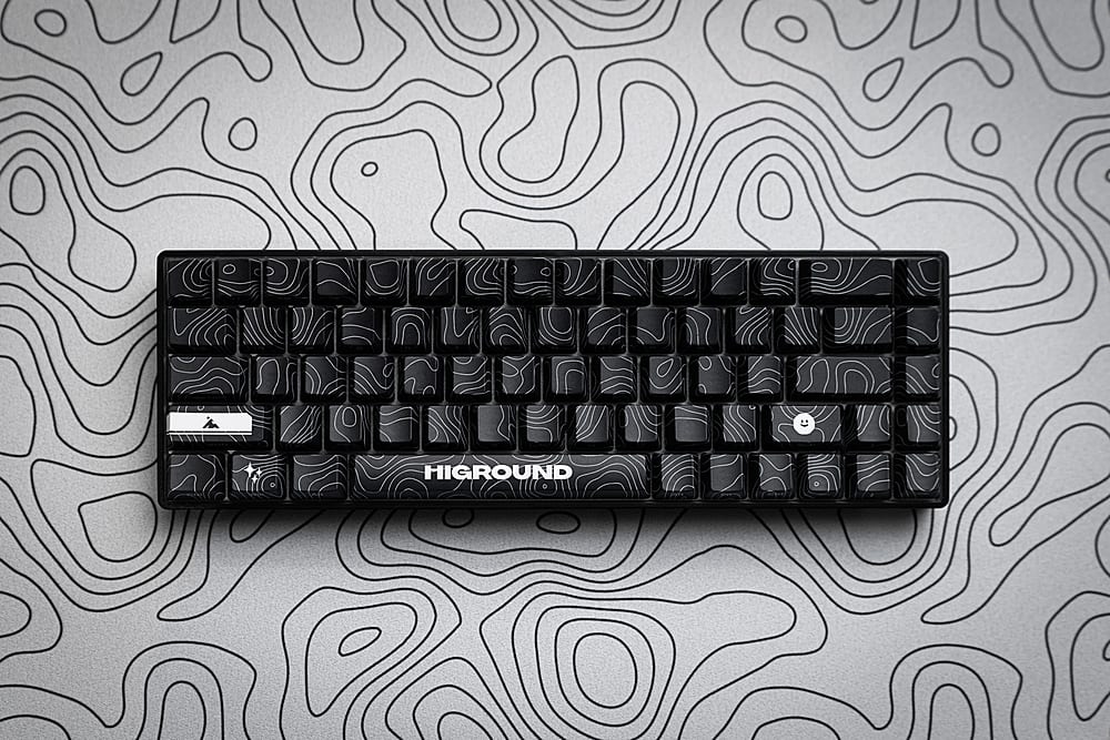 Higround - Performance 65 65% Wired Hall-Effect Linear Dynamic Actuation Switch Rapid Trigger Gaming Keyboard with RGB Lighting - Black Ice