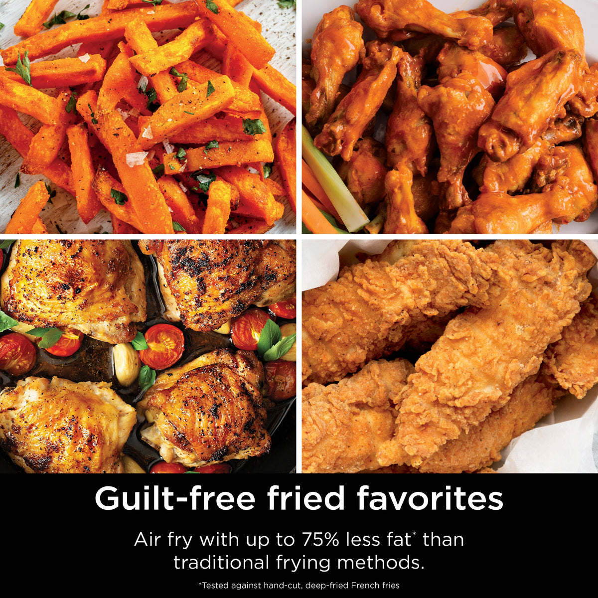 Ninja - DoubleStack XL 10 QT, 6-in-1, 2-Basket Air Fryer, Space Saving Design - Gray