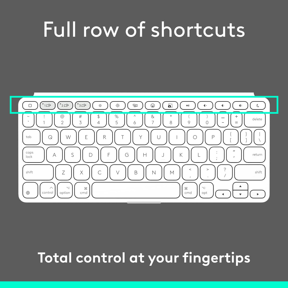 Logitech - Keys-To-Go 2 Slim Portable Bluetooth Keyboard for iPad, iPhone, Mac, and Apple TV With Built-in Cover - Pale Gray