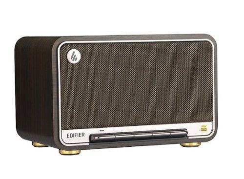 Edifier - D32 Portable Bluetooth 5.3 Wireless Speaker with Apple AirPlay High Resolution Audio and 11 Hour Battery Life - Black Walnut