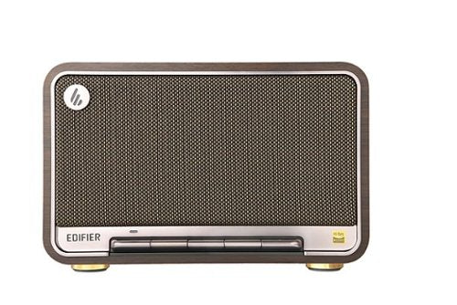 Edifier - D32 Portable Bluetooth 5.3 Wireless Speaker with Apple AirPlay High Resolution Audio and 11 Hour Battery Life - Black Walnut
