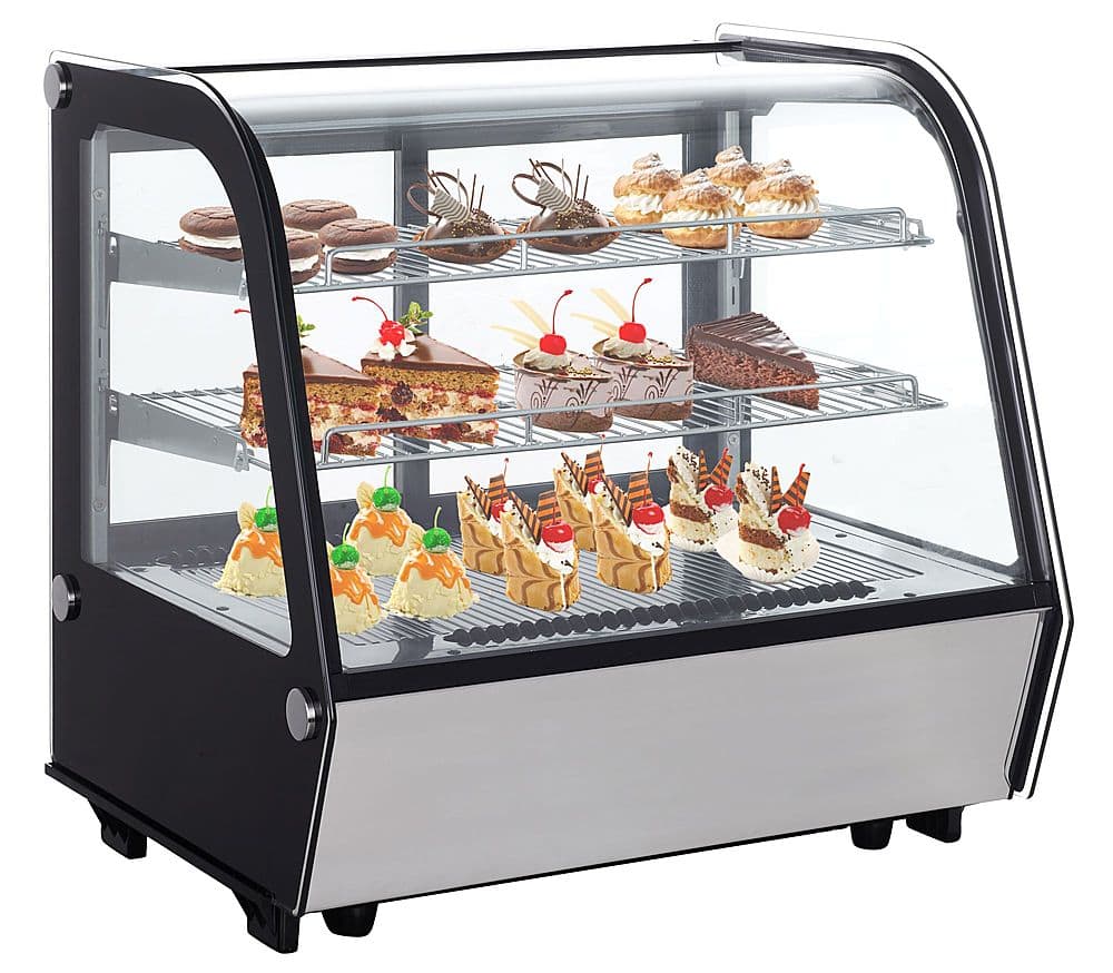 Premium Levella - 4.2 cu. ft. Countertop Refrigerator Display Case - Black
