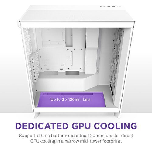 NZXT - H7 Flow 2024 Mid-Tower ATX PC Case - White