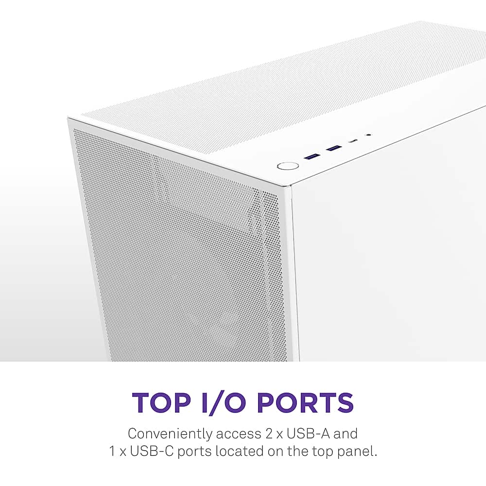NZXT - H7 Flow 2024 Mid-Tower ATX PC Case - White