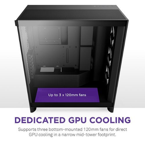 NZXT - H7 Flow 2024 Mid-Tower ATX PC Case with RGB Fans - Black