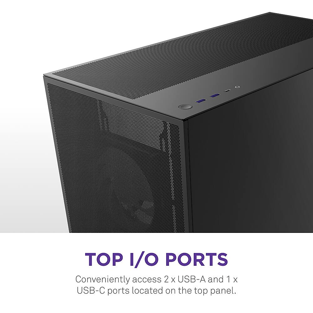 NZXT - H7 Flow 2024 Mid-Tower ATX PC Case with RGB Fans - Black