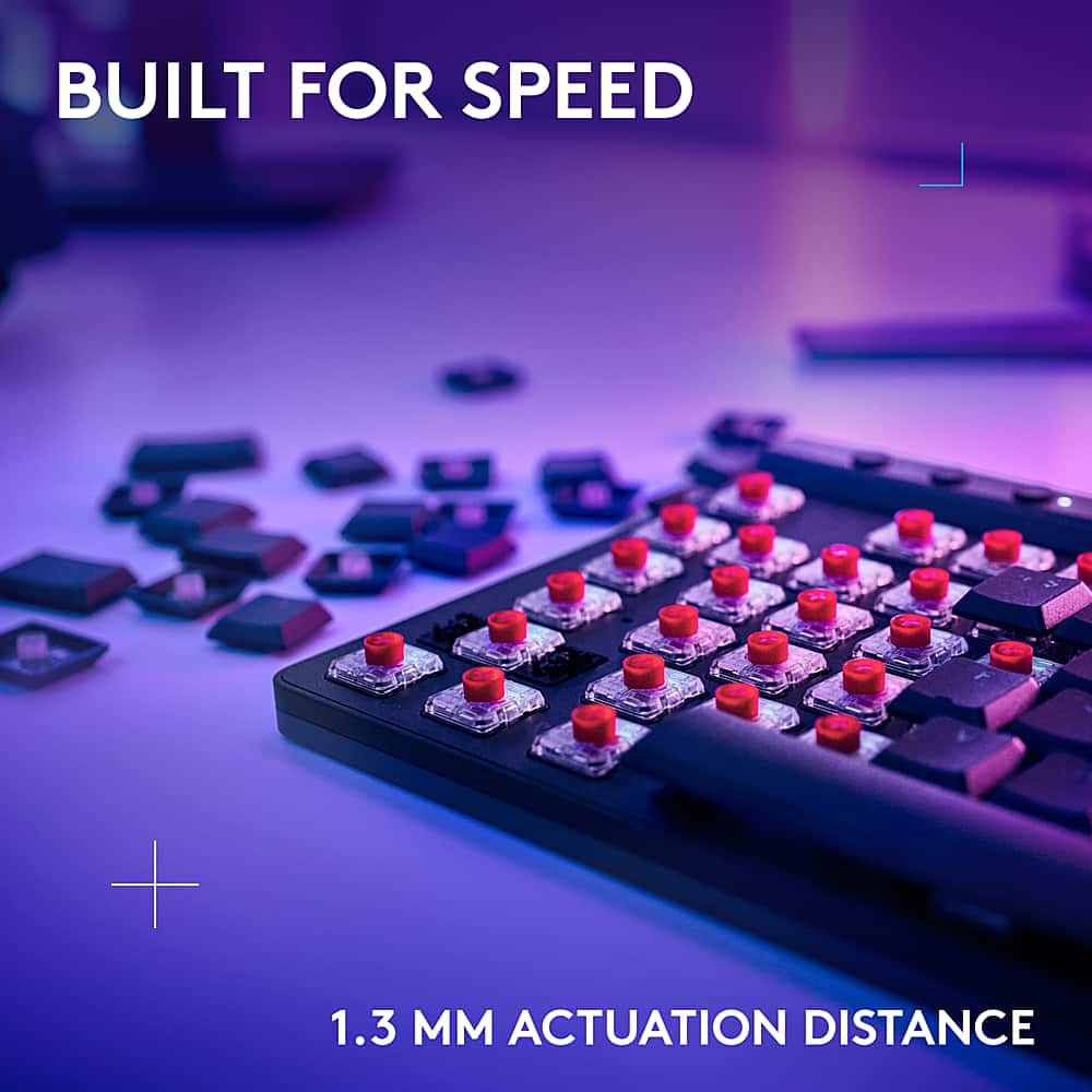 Logitech - G515 LIGHTSPEED TKL Wireless Mechanical Tactile (Brown) Switch Gaming Keyboard with LIGHTSYNC RGB - Black