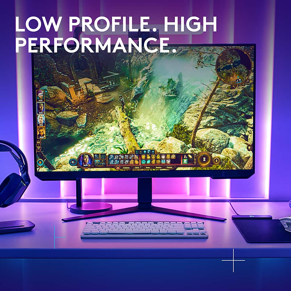 Logitech - G515 LIGHTSPEED TKL Wireless Mechanical Tactile (Brown) Switch Gaming Keyboard with LIGHTSYNC RGB - White