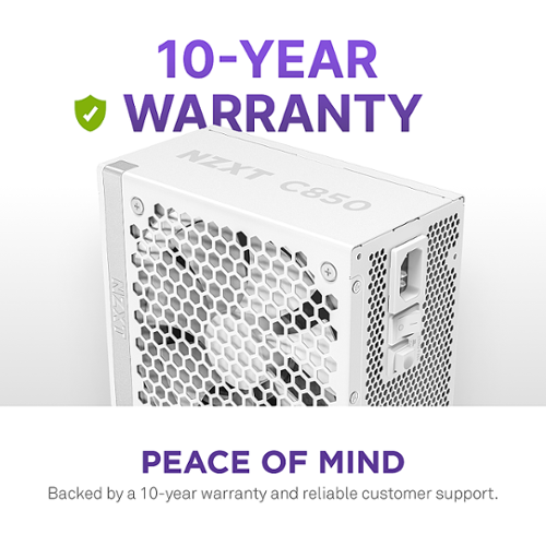 NZXT - C 850W ATX 3.1 80 Plus Gold Fully Modular Power Supply - White
