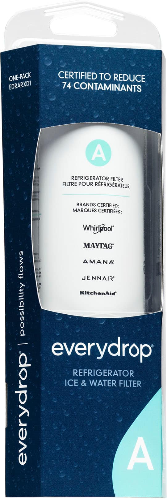 Whirlpool - Everydrop Refrigerator Water Filter A - White