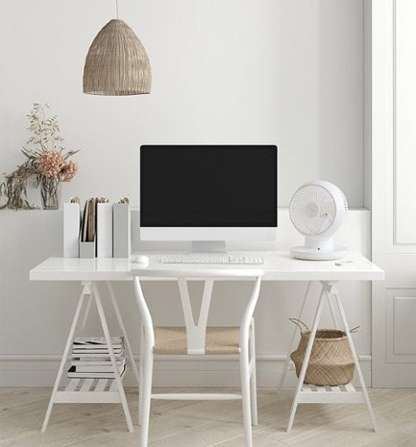 IRIS USA WOOZOO Fan with Remote, 360° Oscillating Fan, Desk Fan - White