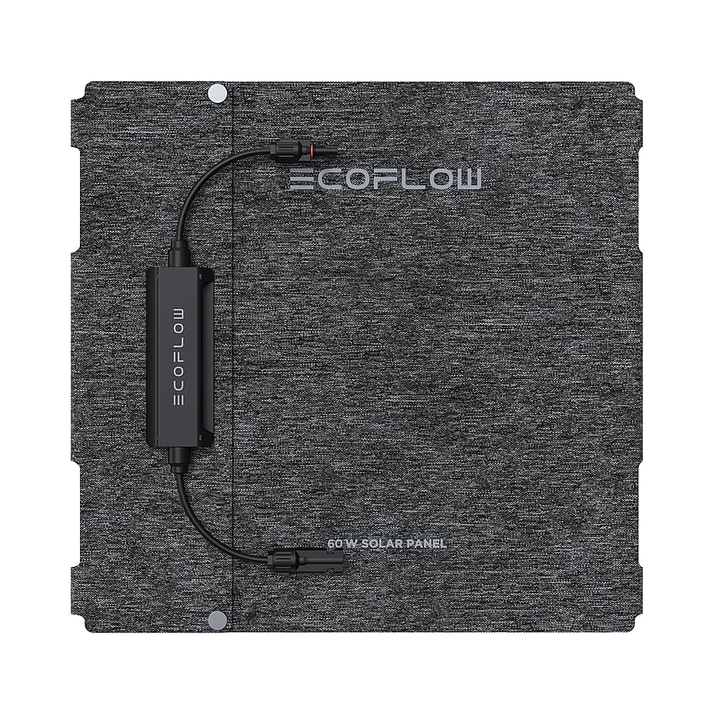 EcoFlow - Foldable 60W Solar Panel - Black