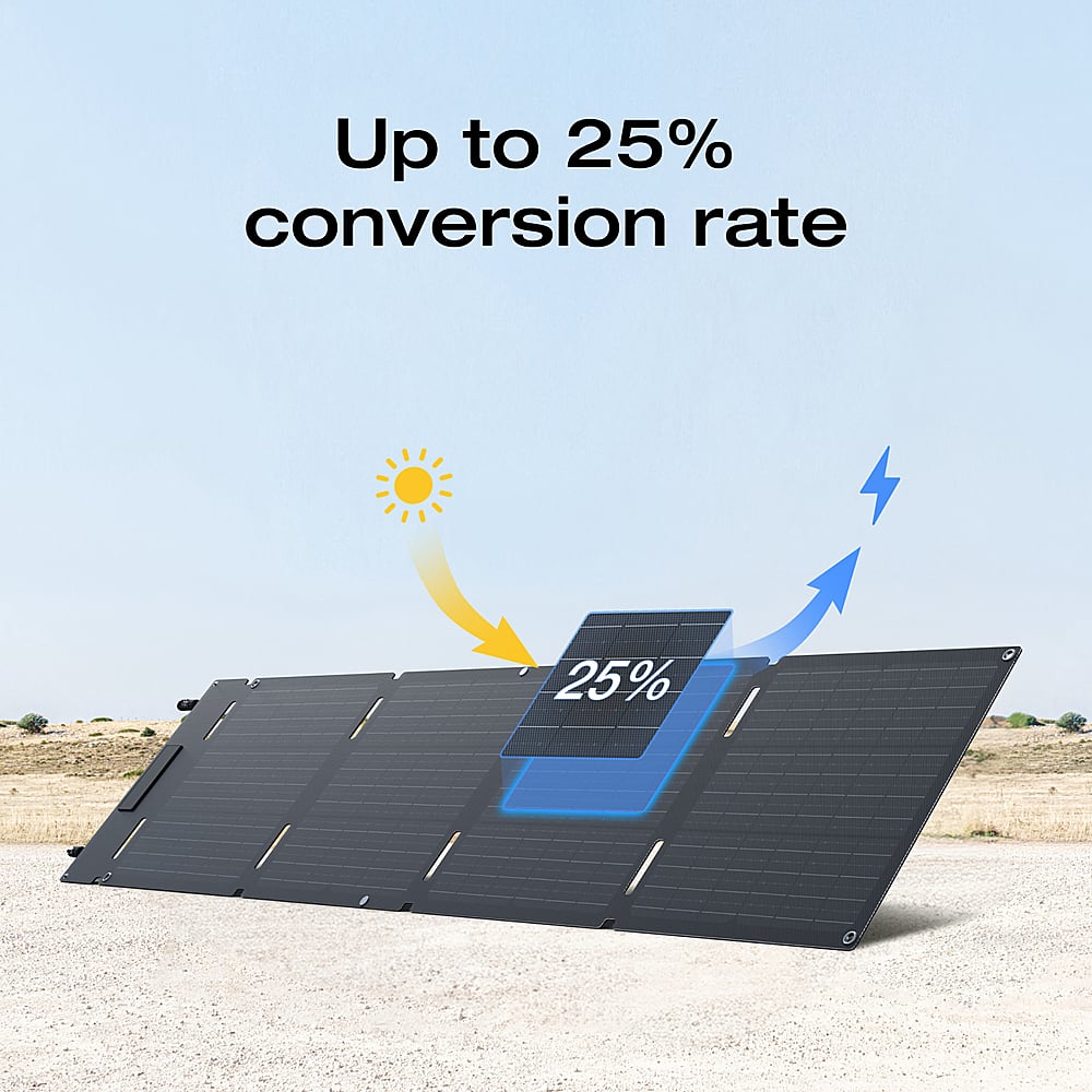 EcoFlow - Foldable 60W Solar Panel - Black